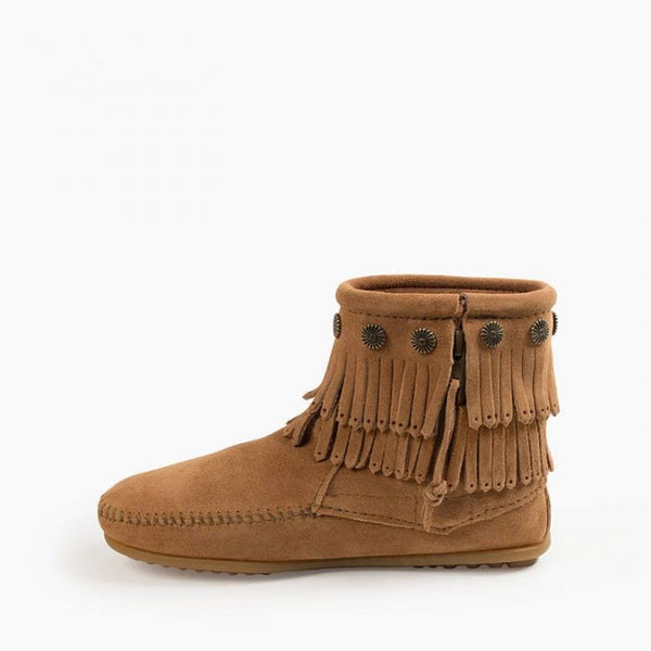 Double Fringe Boot Taupe